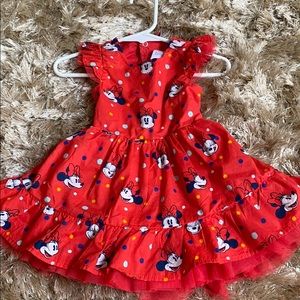 Disney Baby Red Dress Sz 6-9 month